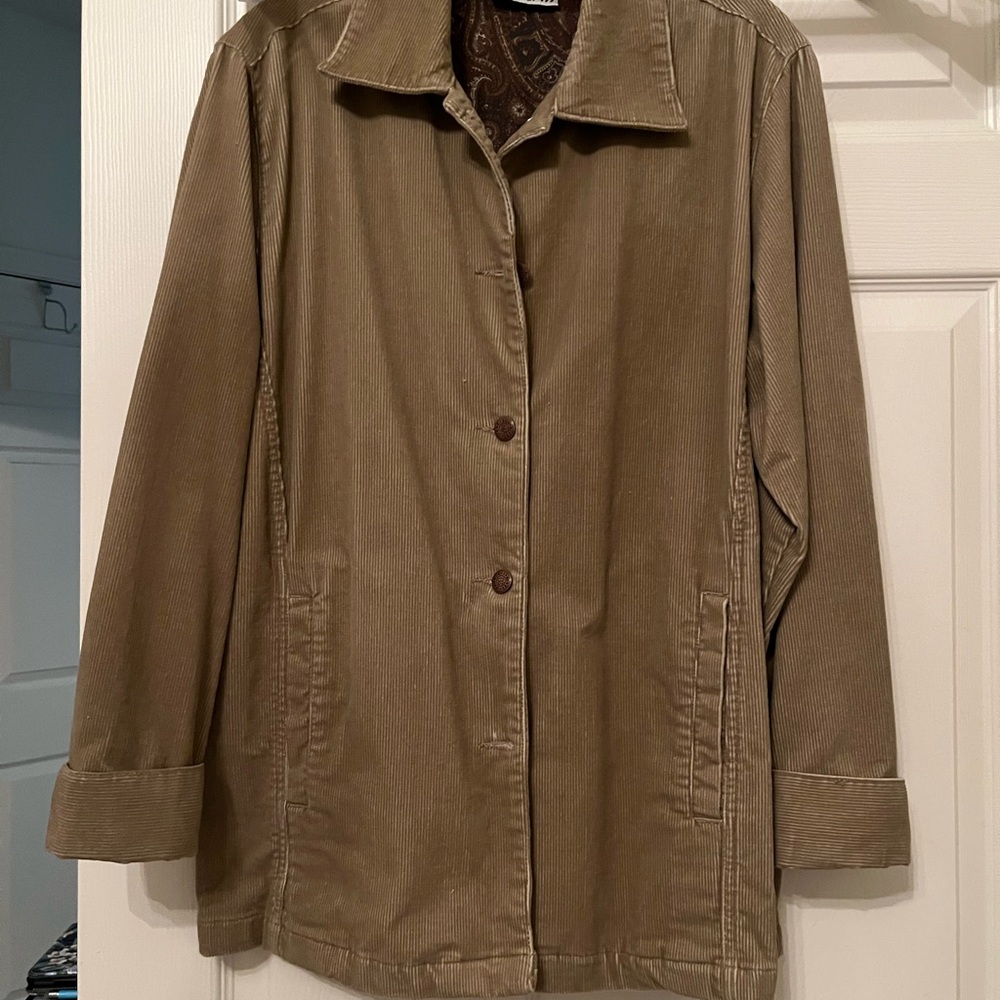 Bill Blass Brown Corduroy Utility Jacket